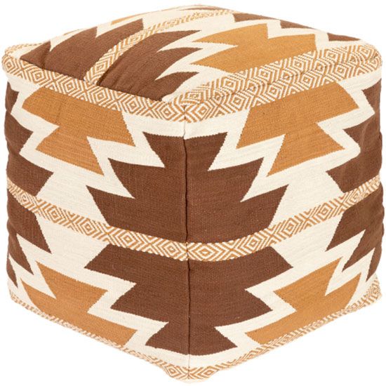 Andrea Tan Stripe Pouf