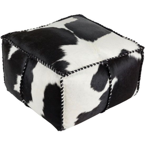 Ranger Hair on Hide Ottoman