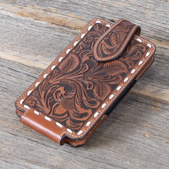 Ariat Large Buckstich Embossed Cell Phone Case