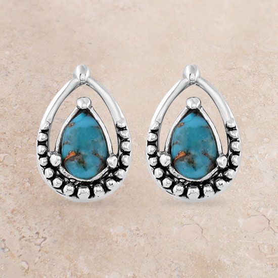 Montana Silversmiths Touch Of Turquoise Earrings
