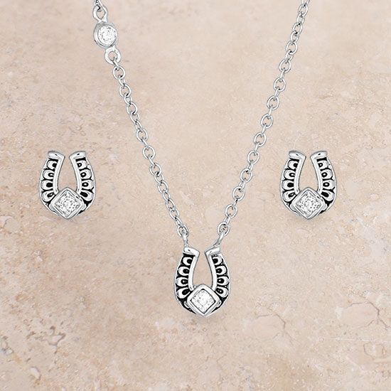 Montana Silversmith Horseshoe Jewelry Set