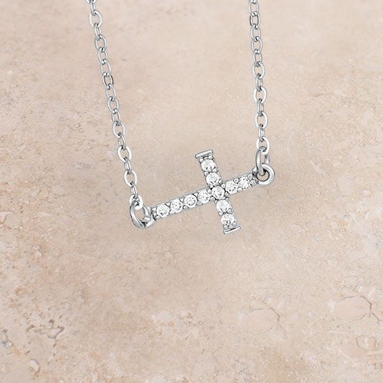 Montana Quiet Faith CZ Cross Necklace