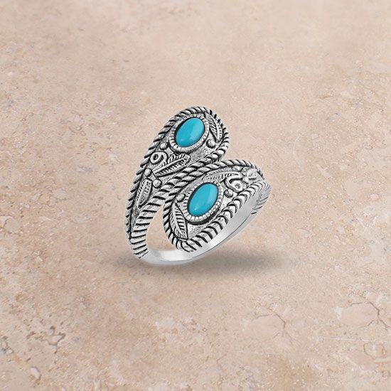 Balancing The Whole Turquoise Open Ring