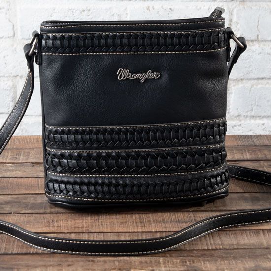 Wrangler Black Stitched Concealed Carry Crossbody