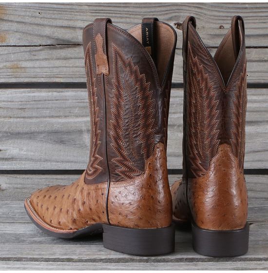 Ariat relentless full quill ostrich boots top