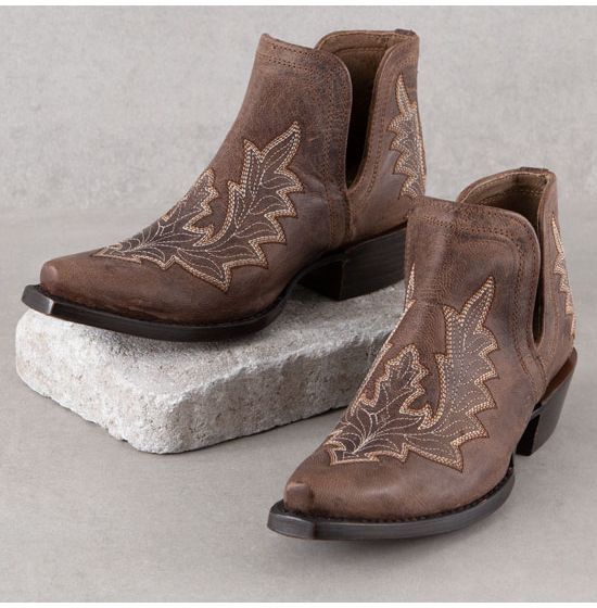 Ariat Brown Low Heel Dixon Booties