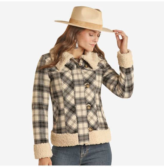 Powder River Plaid Berber Wool Coat