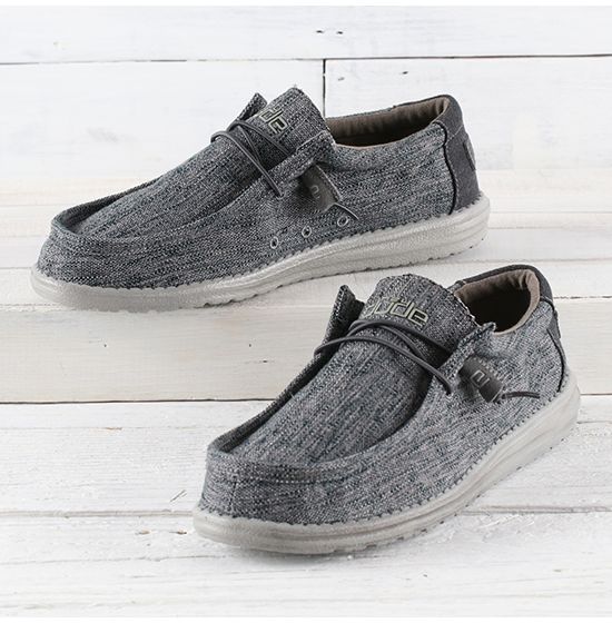 Hey Dude Wally Carbon Woven Casual Shoe