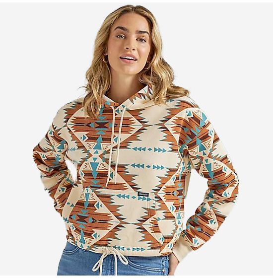 Wrangler Retro Cream Aztec Hoodie