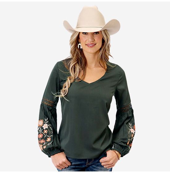 Roper Floral Peasant Top