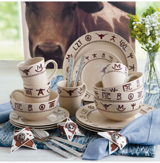 Cattle Brands Dinnerware