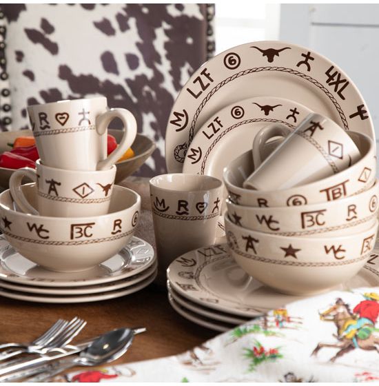 Ranch Branded 16-Piece Dinnerware Set