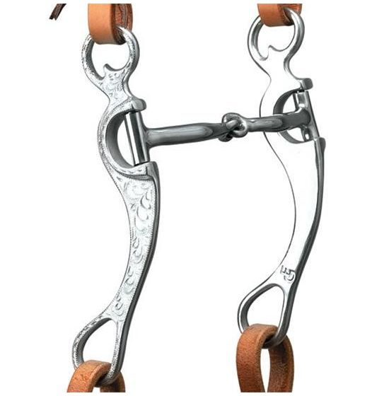 Shanked Snaffle Bit 8/" Cheeks Copper Inlay Sweet Iron 5/" mouth