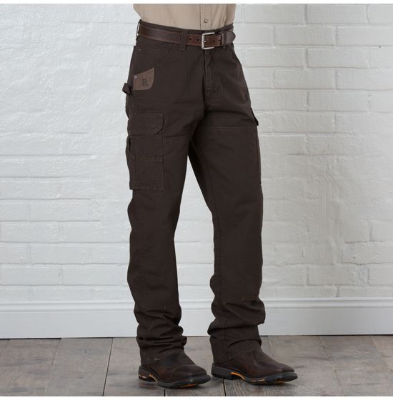 Temperament hoch Wrangler Riggs Workwear Dark Pants 3W060DB Brown Ranger