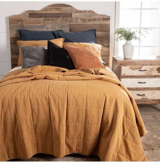 Paseo Road by Hiend Stonewashed Cotton Canvas Coverlet Terracotta