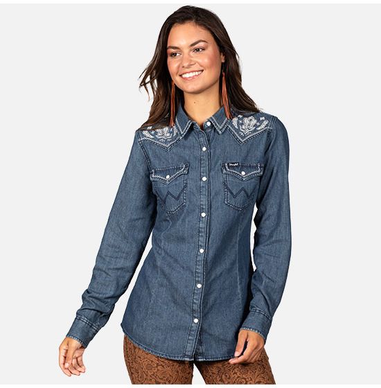 Wrangler Retro Punchy Denim Blouse