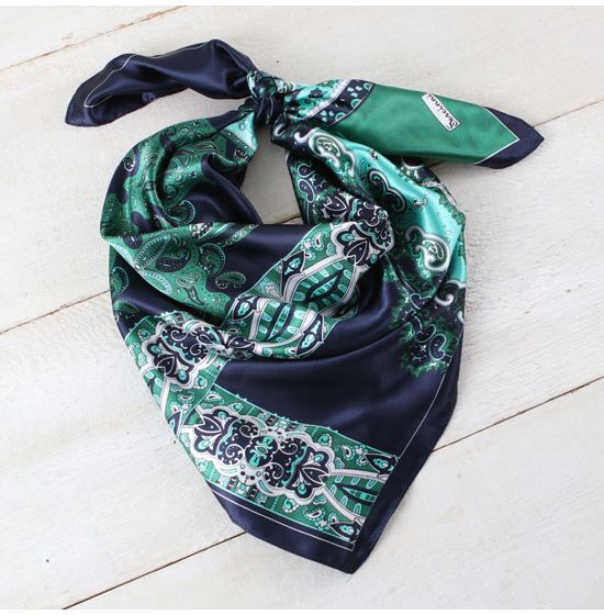 Mint Paisley Wild Rag