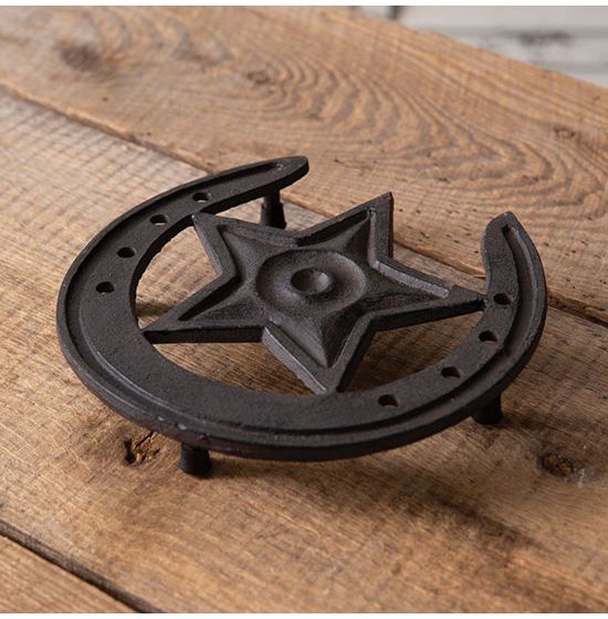 Western Cast Iron Horseshoe Star Trivet