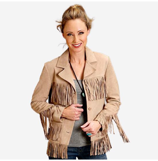 Stetson Women's Tan Fringe Suede Jacket