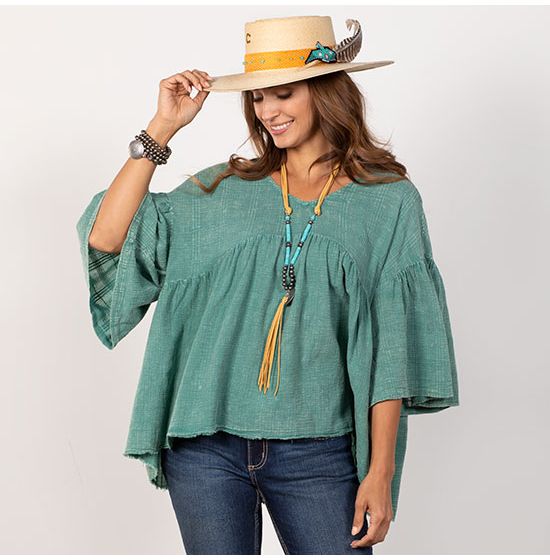 Western Wings Green Top