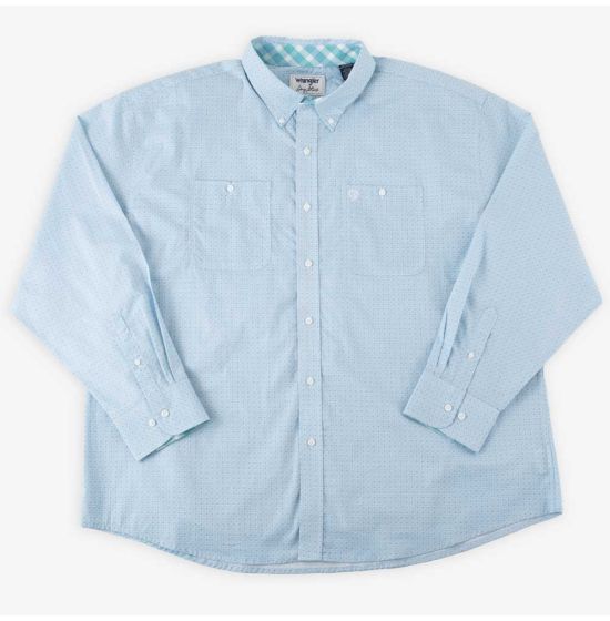 Wrangler George Strait Big Tall Blue Harmony Shirt