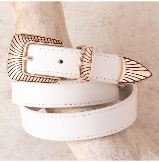 Beige Buckle Belt