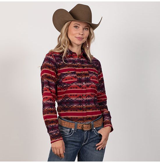 Ariat REAL Red Sedona Serape Top