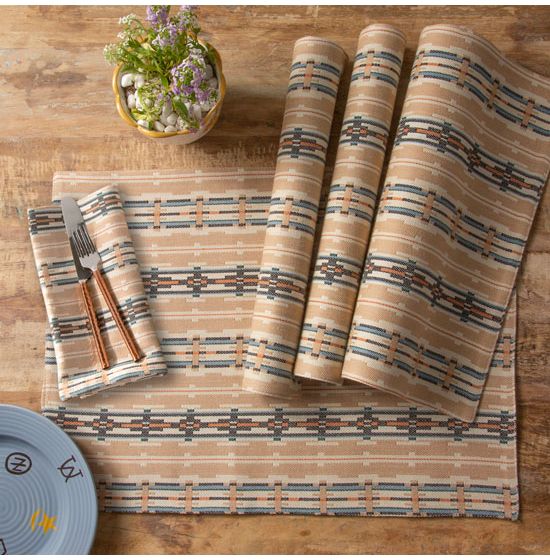 Pendleton Sandhill Cotton Woven Southwest Pattern Table Linens