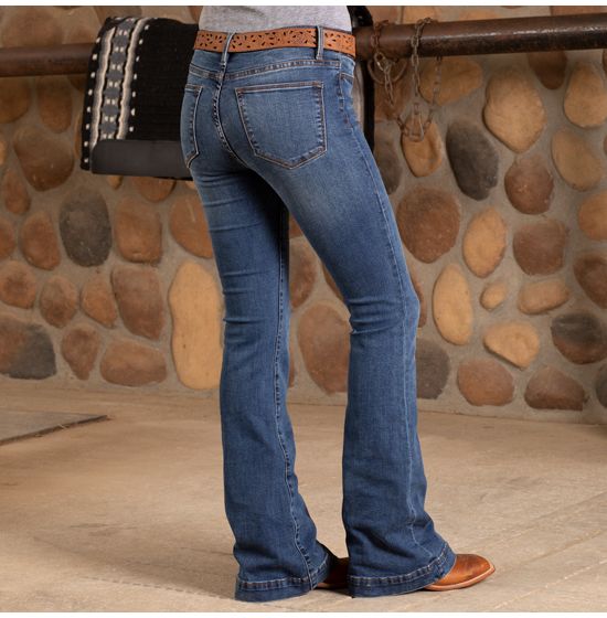 low waisted flare jeans