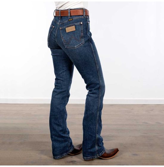 Wrangler x Lainey Wilson Women s Boot Hugger Jean Baskin Blue Wash 31x32