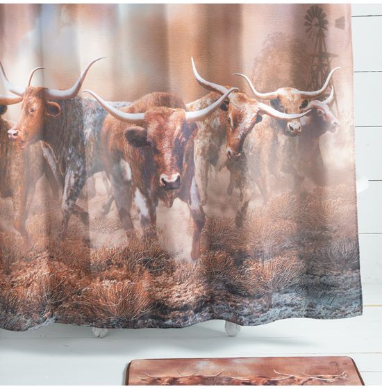 Day of Longhorns Shower Curtain