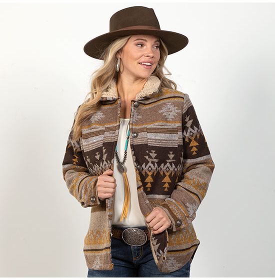 Rangelands and Aztec Sherpa Shirt Jacket