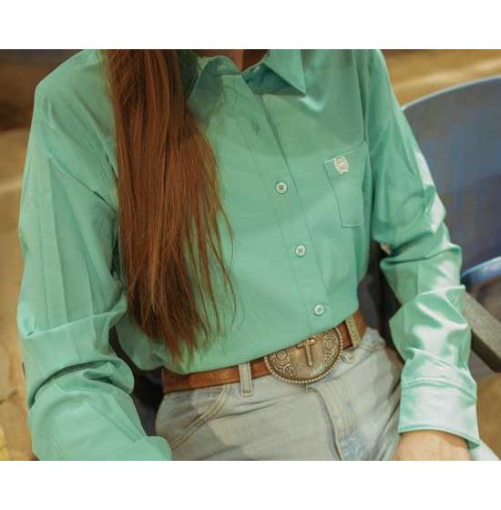 cinch mint green shirt