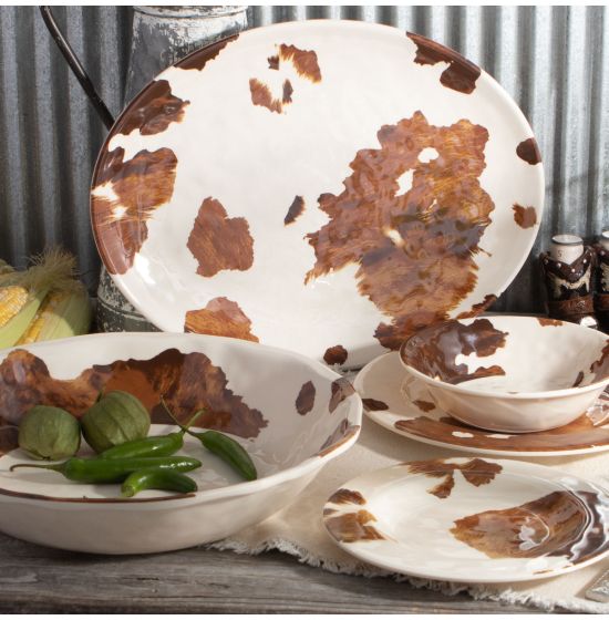 Paseo Road by Hiend Elsa Cowhide Melamine Dinnerware Collection