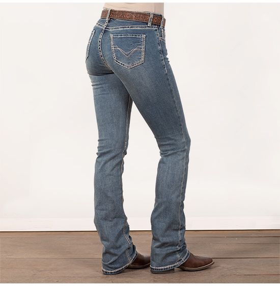 Rock & Roll Cowgirl Steel Mid-Rise Bootcut Jeans