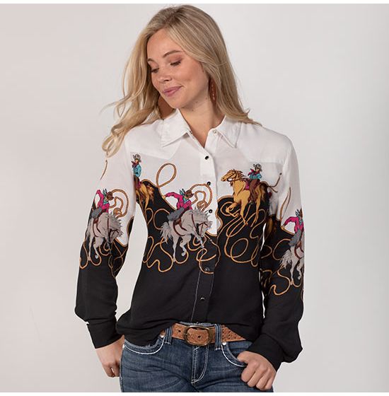 Roper Retro Rope N Rodeo Top