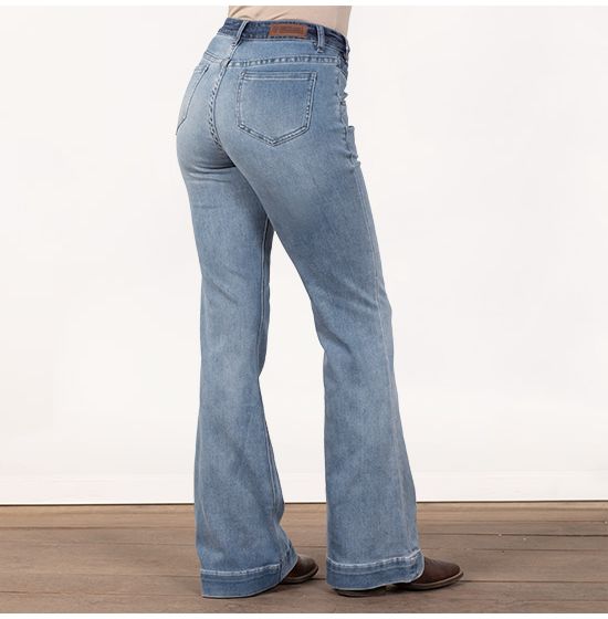 Rock Roll Denim Hallsville High Rise Trouser Jeans