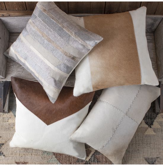 Faux cowhide throw pillows online