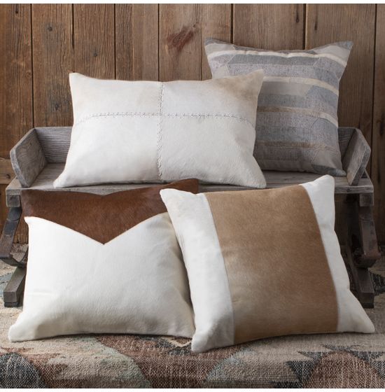Faux cowhide throw pillows online