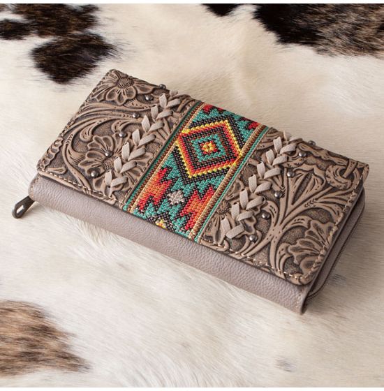 Khaki Aztec Wallet