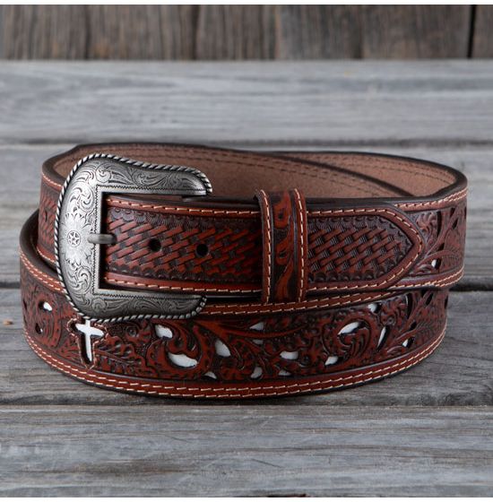 Roper Floral Cross Belt