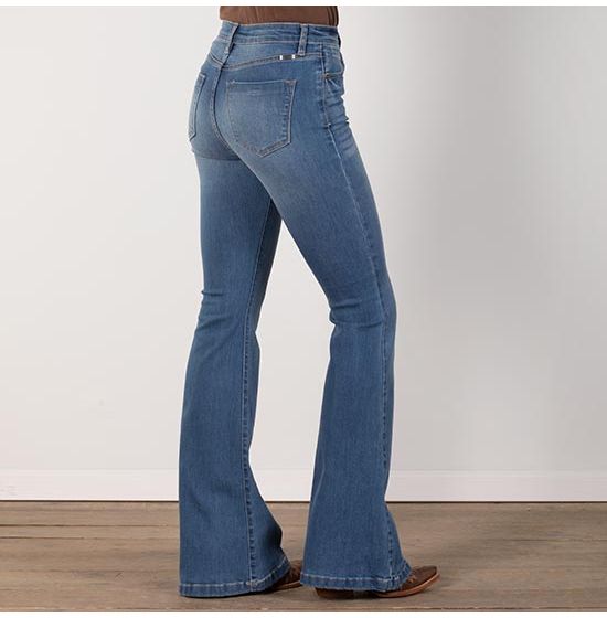 Kancan Roel High-Rise Super Flare Jeans - Cowgirl Delight
