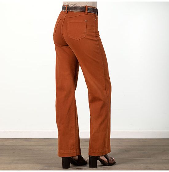 Judy Blue Auburn Orange Straight Jeans