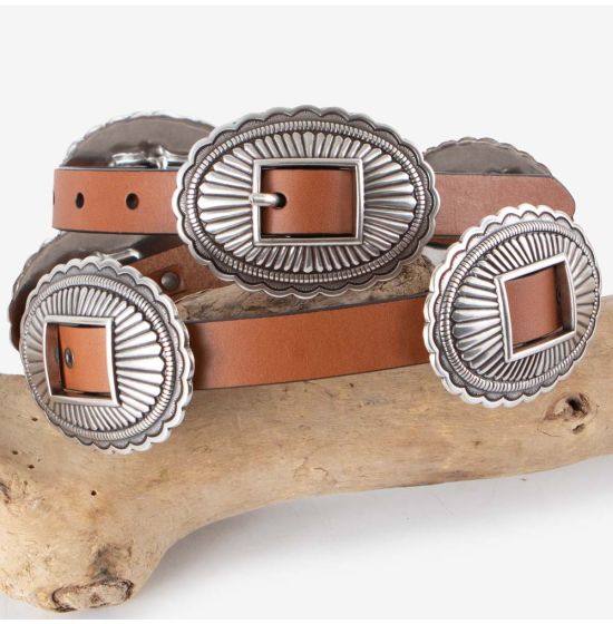 Roper Brown Concho Belt