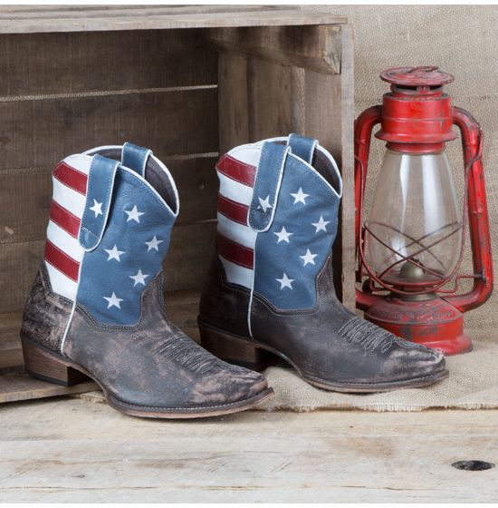 Roper American Flag Shorty Boots