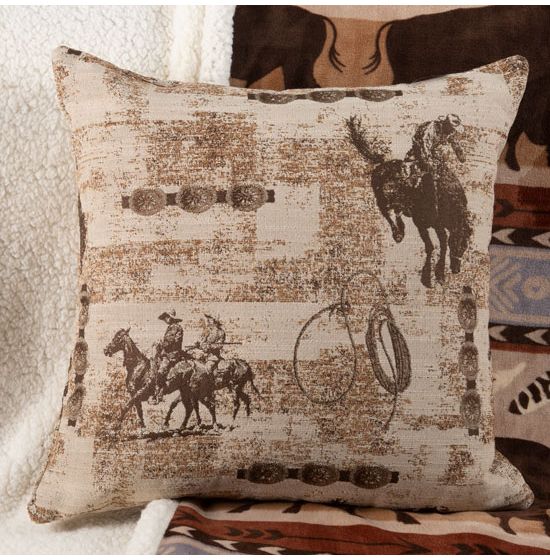 Cowboy Horse Square 18x18 Pillow