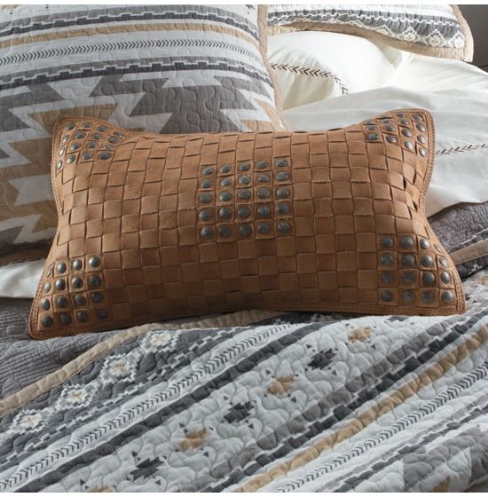 Desert Sage Leather Pillow
