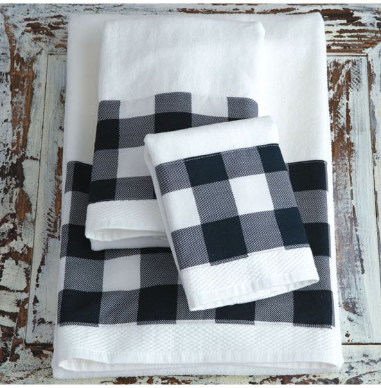 Set of 2  Details about   Buffalo Check Hanging Towels 