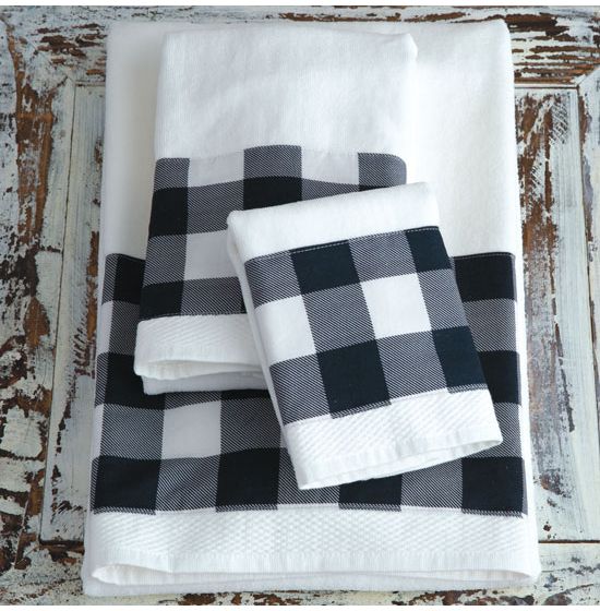 Black Buffalo Check Hand Towel