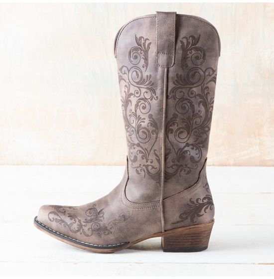 Roper Women s Brown Tall Stuff Western Boots
